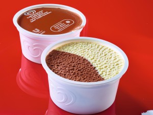 Eisbecher Vanille-Schokolade