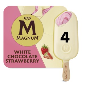 4 Magnum White Chocolate Strawberry