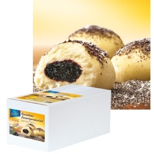 Dessertgermknödel mit Heidelbeerfülle