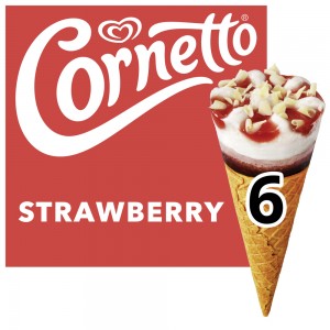 6 Cornetto Erdbeer