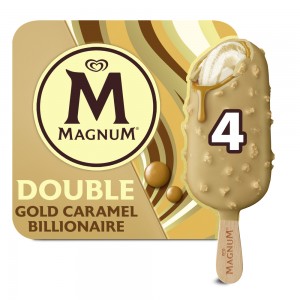 4 Magnum Double Gold Caramel Billionaire